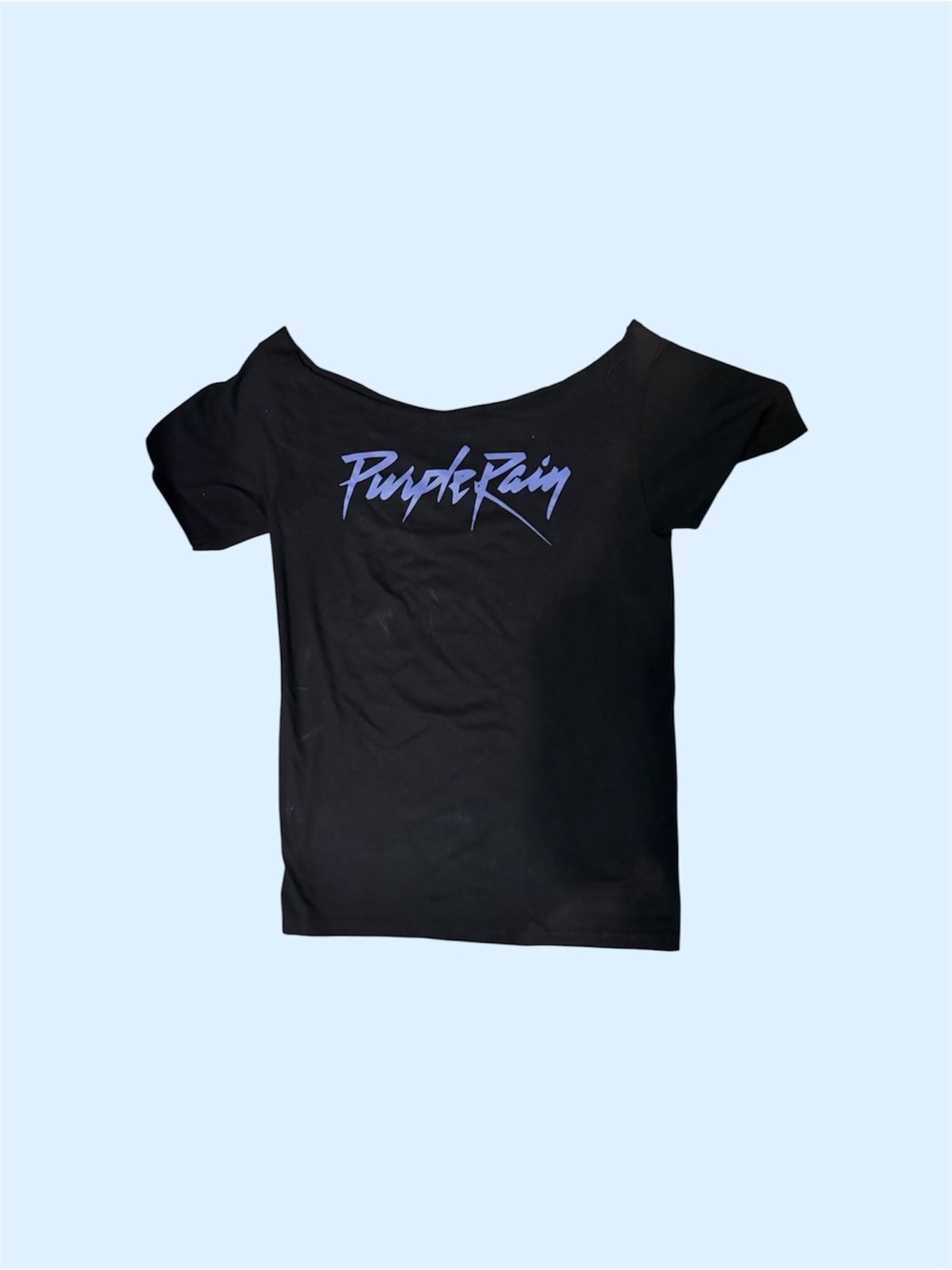 Purple Rain Black Graphic Tee for Kids